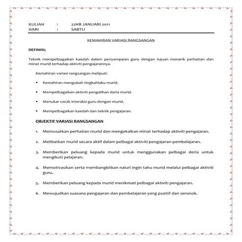 Kemahiran variasi rangsangan