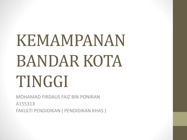 Kemampanan bandar kota tinggi