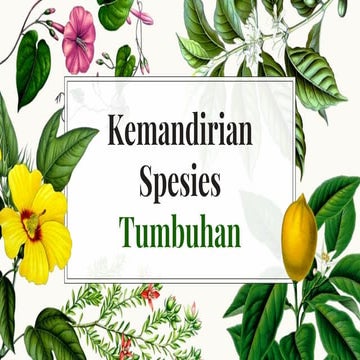 Kemandirian Spesies Tumbuhan