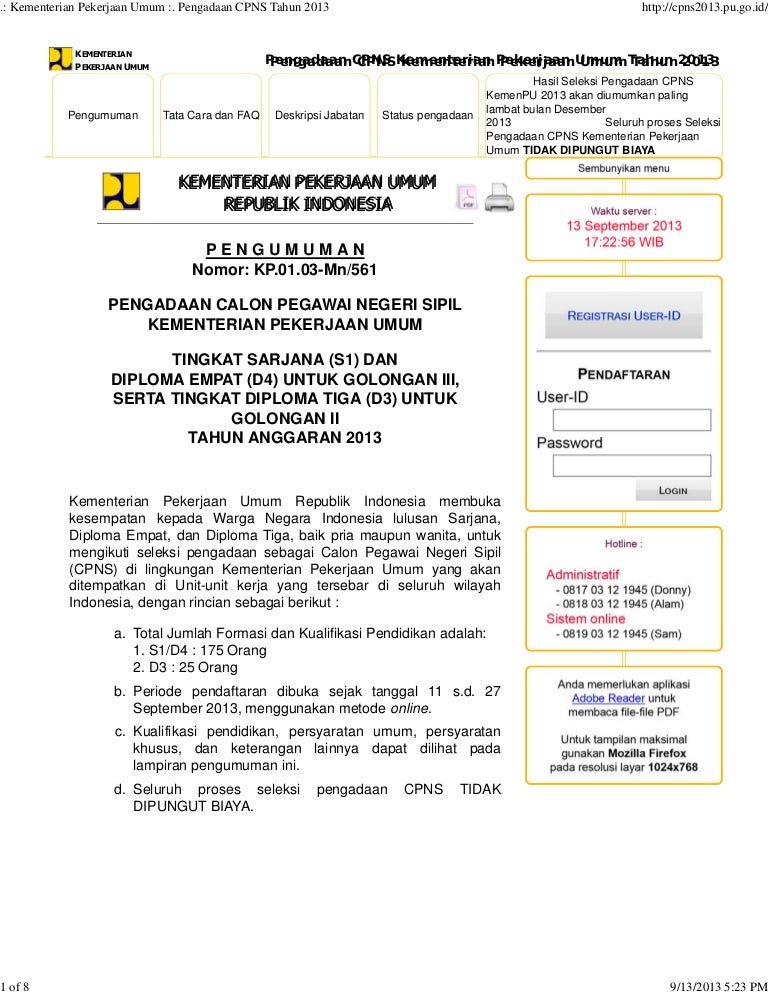 Kementerian Pekerjaan Umum Republik Indonesia Pu Net