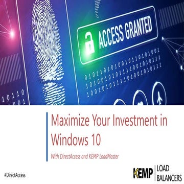 Microsoft DirectAccess Remote Access (VPN) with Windows 10 and Server 2012
