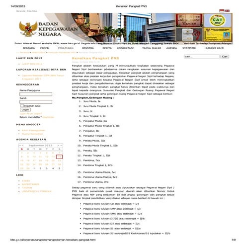 Kenaikan pangkat pns