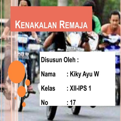 Kenakalan Remaja PPT