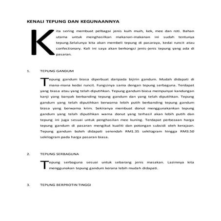 TEPUNG DAN KEGUNAANNYA