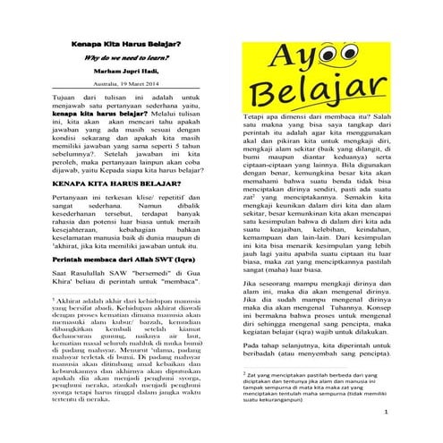 Kenapa harus belajar (2)