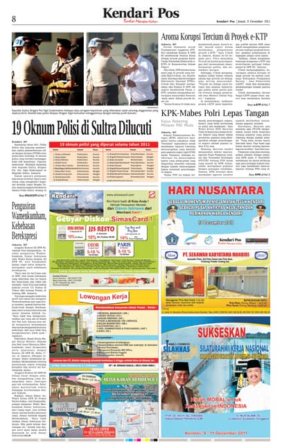 Kendari pos edisi 9 desember 2011