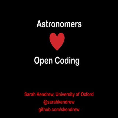 Open collaborative coding in Astronomy | PPT