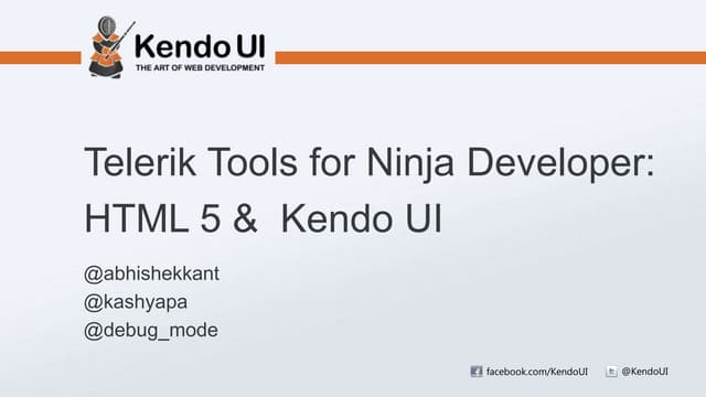 Introduction to New Age Applications with Kendo UI