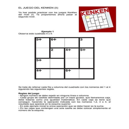 Kenken nivel2 | PDF