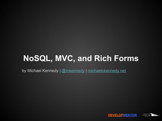 BUILDING WEB APPS WITH ASP.NET MVC AND NOSQL