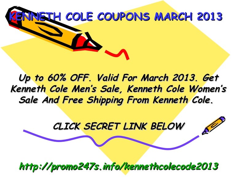 Kenneth cole coupons code march 2013 promo code