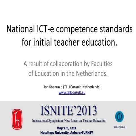 National ICT-e competence standards for initial teacher education. 