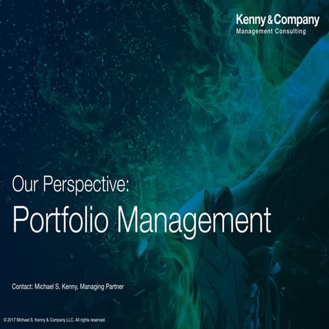 Kenny & Company Management Consulting - Portfolio Management January 2018
