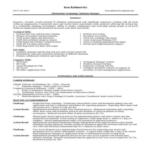Ken Rabinowitz Resume