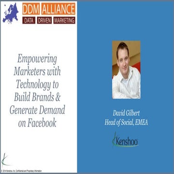 Kenshoo - DDM Alliance Summit Marketing on Facebook