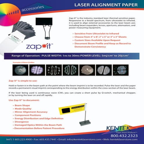 Zap-It® Laser Alignment Paper