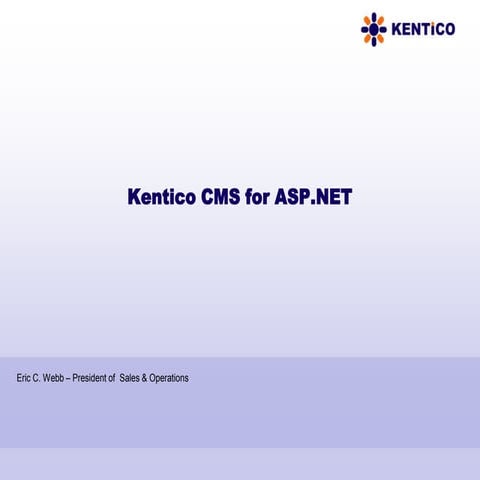 Kentico CMS Demo Standard | PPT