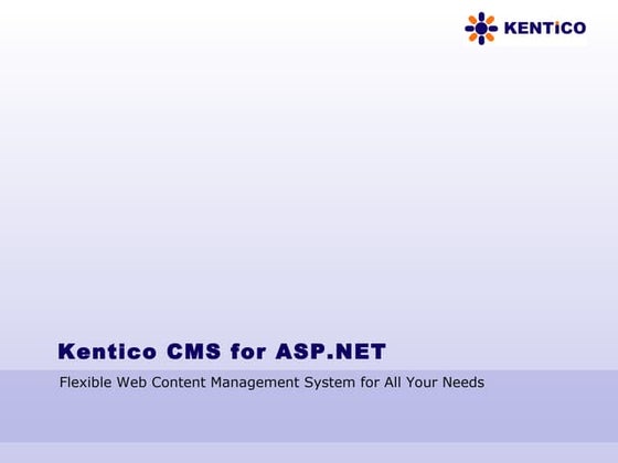 Kentico CMS Demo Standard | PPT