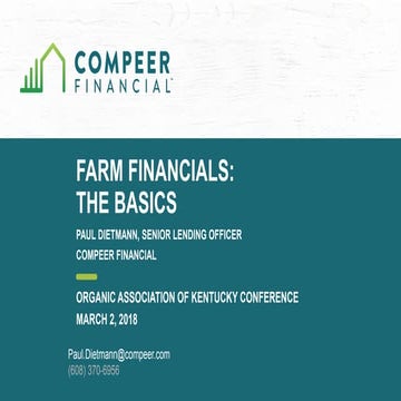 Farm Financials: The Basics