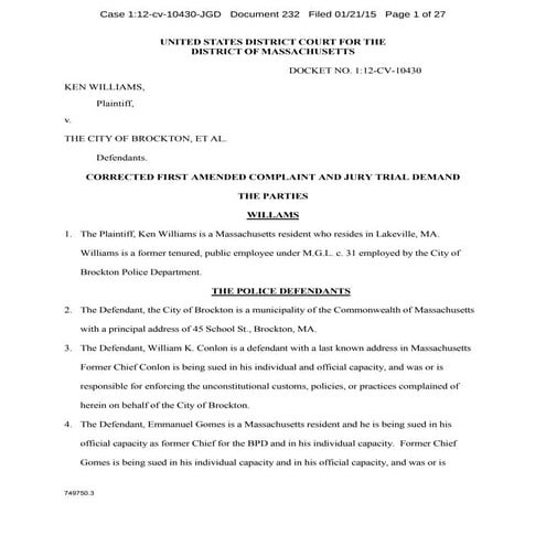 First amended complaint