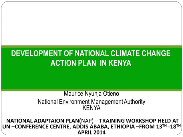 Kenya - NAP Climate Change Adaptation Experiences