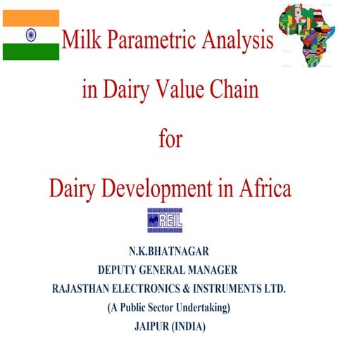 Milk Parametric Analysis in Dairy Value Chain for Dairy Development in Afr...