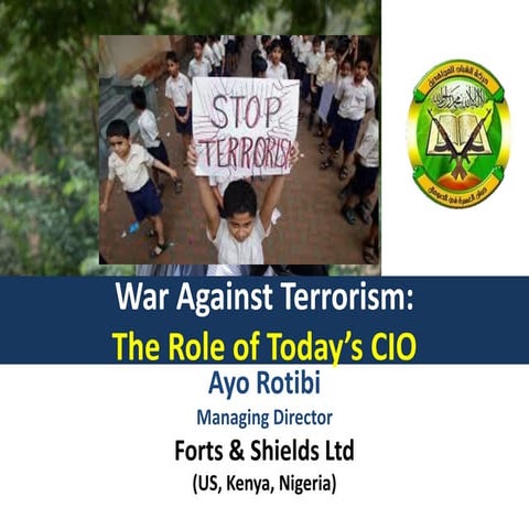War Against Terrorism - CIO's Role