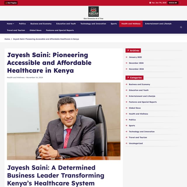 Jayesh Saini’s Visionary Role in Transforming Healthcare Across Africa ...