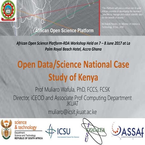 Kenya open data case 7.7.17 prof wafula | PPTX