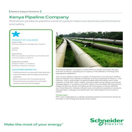 [Pipeline Support Solutions] Kenya Pipeline Company Case Study