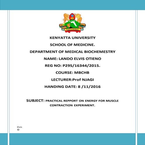Kenyatta university. atp muscle contraction
