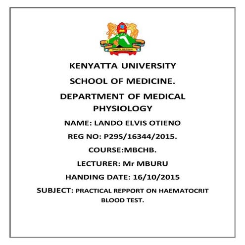 Kenyatta university, physiology pract 1