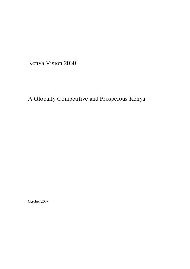 Kenya Vision 2030 Full Version