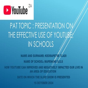 KEORPATSE TLADI PHASE 2 youtube for.pptx