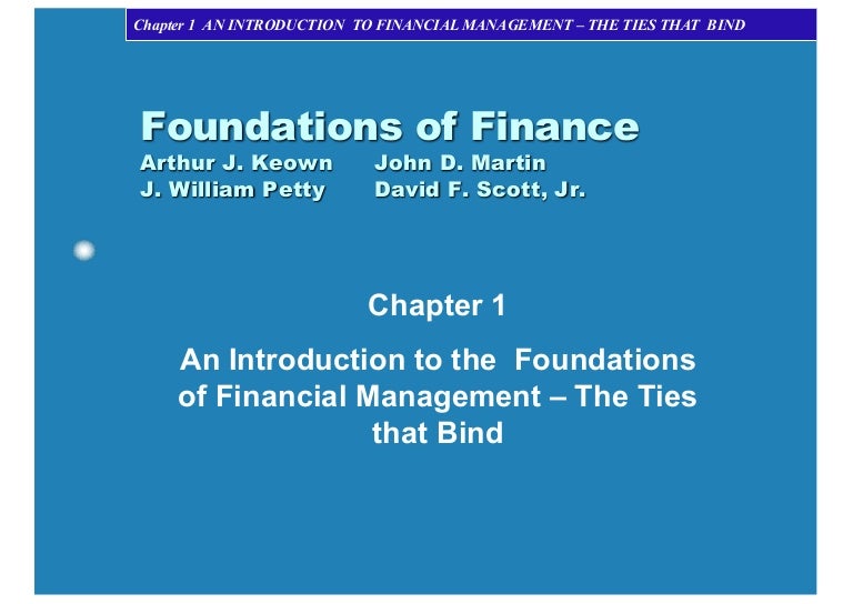Intro to foundation of finance