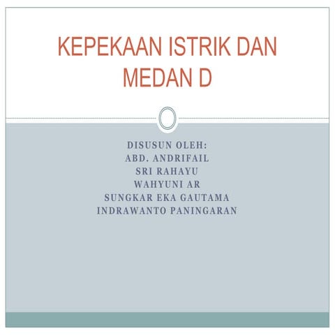 Kepekaan istrik dan medan d