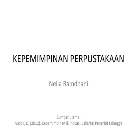 Kepemimpinan Perpustakaan