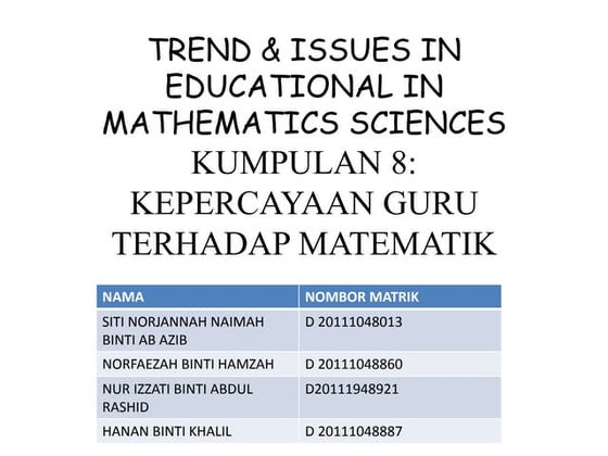 KEPERCAYAAN GURU