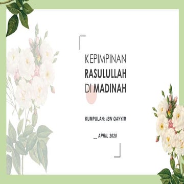 Kepimpinan Rasulullah SAW di Madinah