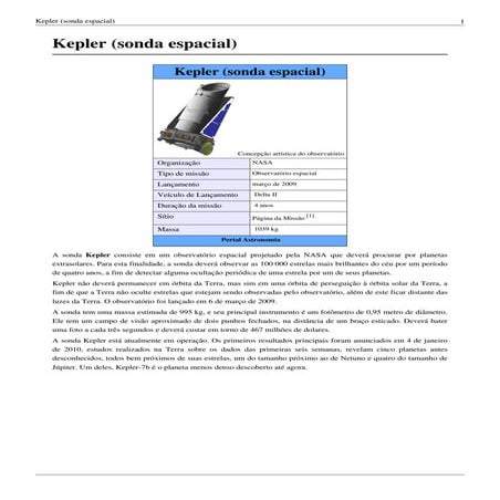 Kepler   sonda espacial