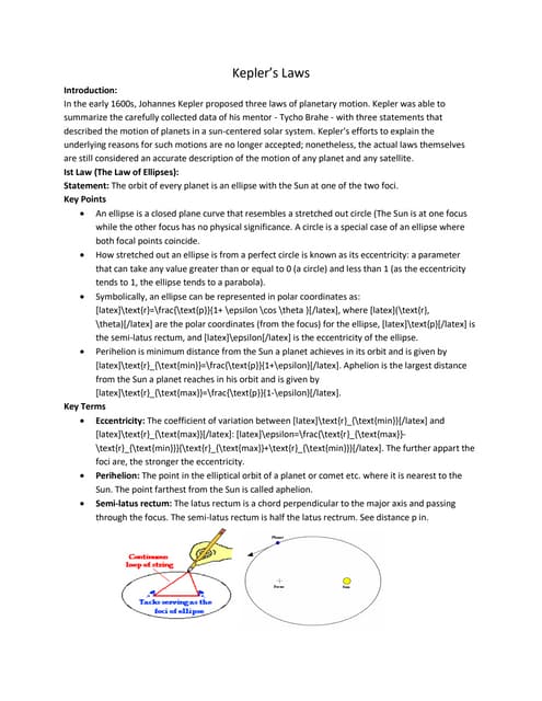 Keplers laws