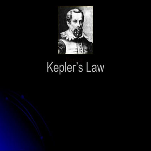 Kepler's law