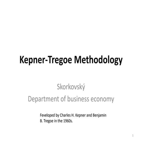 Kepner tregoe methodology-version2