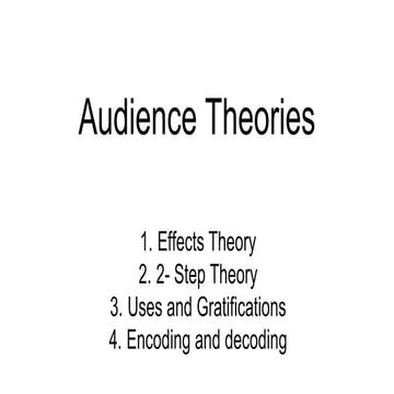 Audience theories