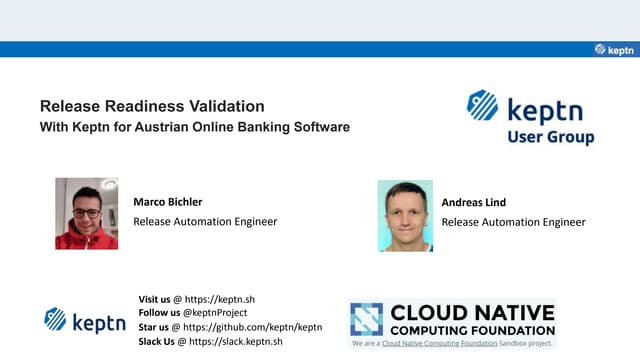 Release Readiness Validation with Keptn for Austrian Online Banking Software