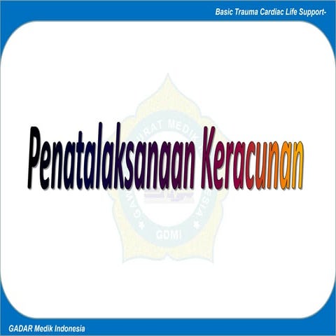 Penatalaksanaan Keracunan