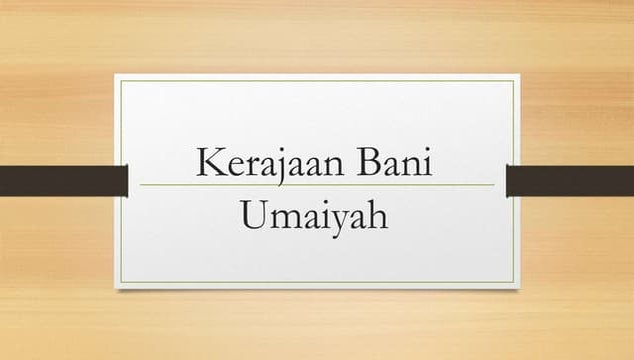 Kerajaan bani umaiyah