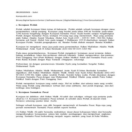 Kerajaan islam kampus bit