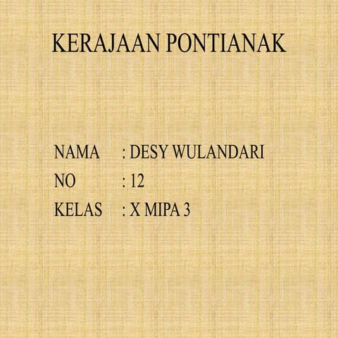 sejarah Kerajaan pontianak, politik ekonomi dan letak geografisnya