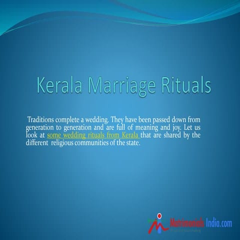 Kerala Marriage Rituals